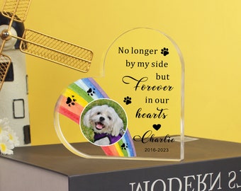 Personalized Pet Memorial Plaque,Gifts for Pet Loss,Rainbow bridge For dog,Dog Memorial Gifts for Loss of Dog,Pet Memorial Gifts for Dogs