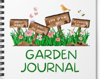 Garden Journal Notebook for Planning Making Lists, Logging and Tracking, Gardner Gift for Women Men, Gardening Gifts for Mom Dad Retirement