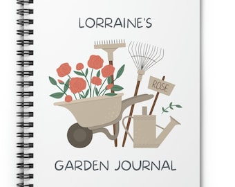 Personalized Garden Journal for Women and Men, Garden Planner and Garden Notebook, Gifts for Gardeners, Gardening Gift Ideas for Mom Dad