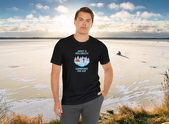 Ice Fishing Shirt, Funny Ice Fishing T-shirt for Men, Mens Ice