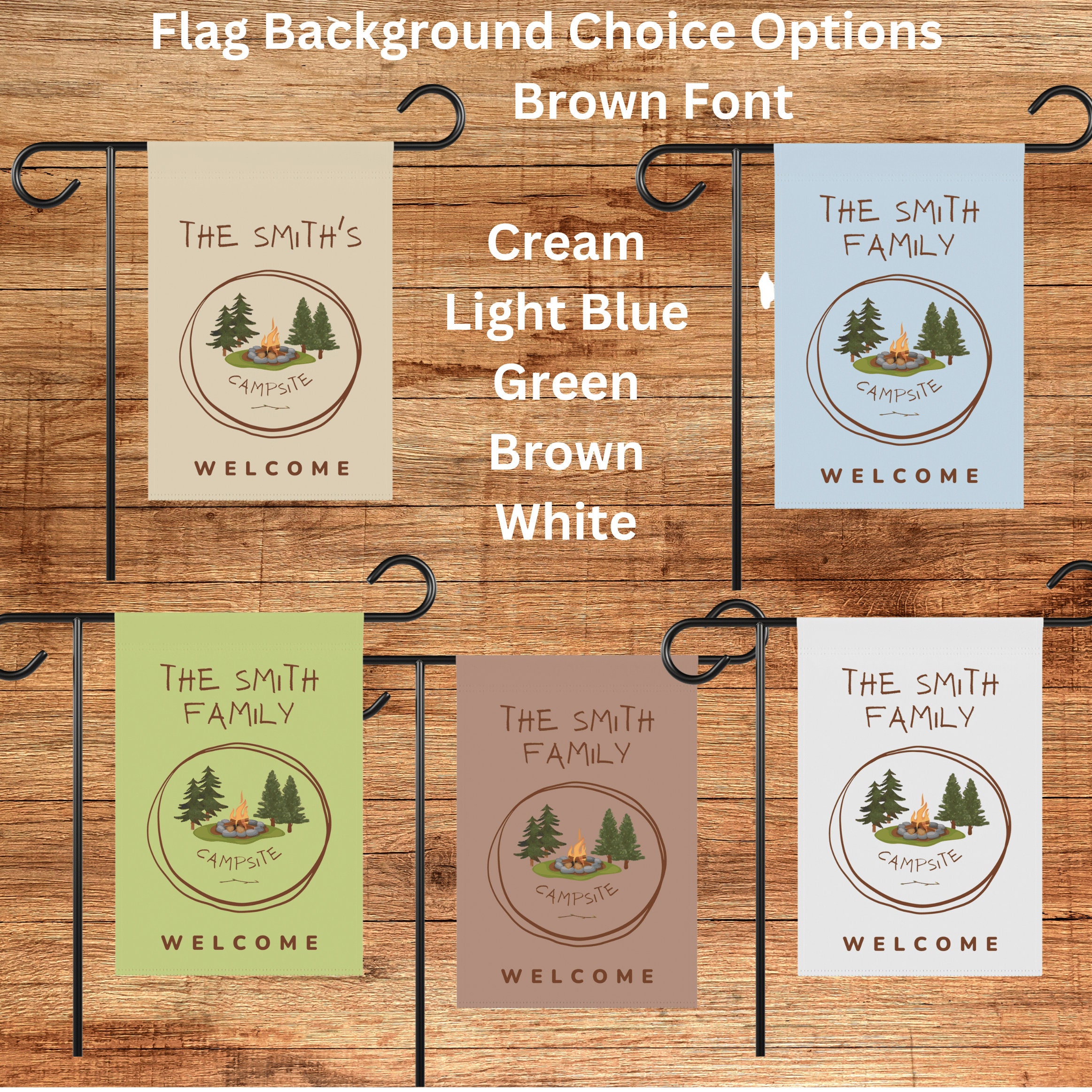 Camping Flags Personalized, Camping Flags for Couples, Custom Camping