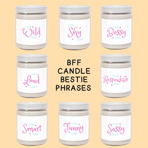 Personalized Gifts for Best Friend Female, Best Friend Candle from BFF, Funny Bestie Gift Ideas, Birthday Presents, Gifts for Best Friends