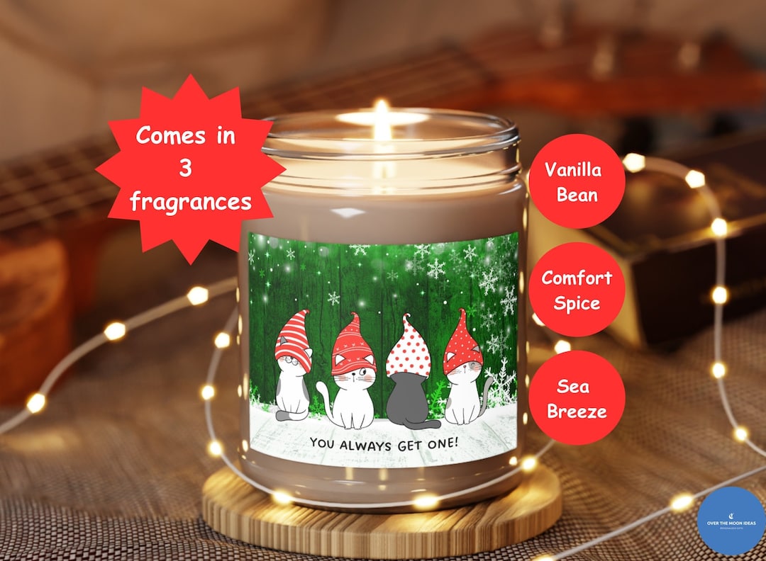 Christmas Cat Lover Gift Funny Cat Lovers Candle 9oz Cat Dad Etsy