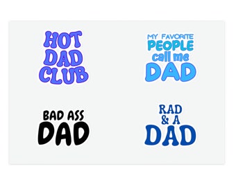 For the Dads in Your Life, Funny Sarcastic Sticker Sheets for Fathers Day, Gifts for Dad Bonus Dad Grandpa Uncle Brother, Birthday Gift Idea