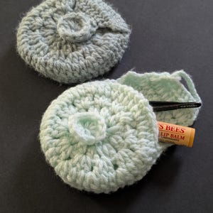Solid Colored Crocheted Coin Purse
