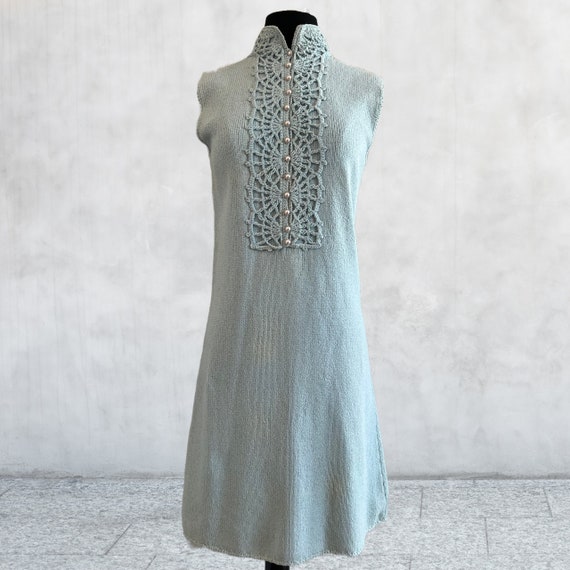 st john beaded dress Vintage St. John Metallic Waves Confetti Knit Sweater Dress  Recess
