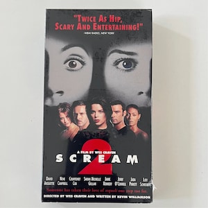 Rare Vintage 1998 Scream 2 Official Factory Sealed VHS with Watermark.