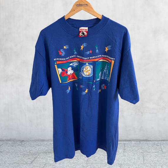 Vintage 90s Disney World 25th Anniversary T-shirt. New Without Tag 