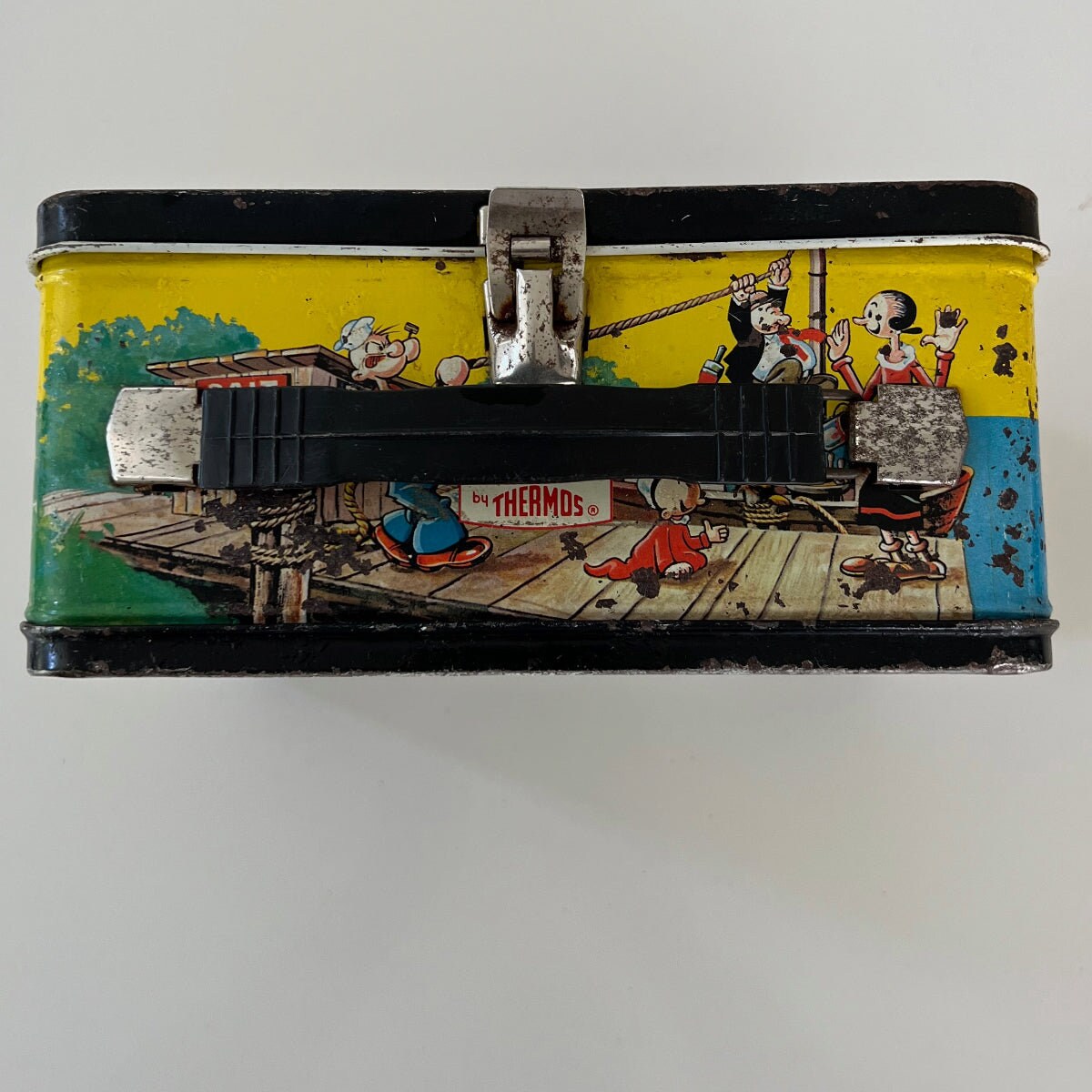 ポバイ POPEYE ブリキ ランチボックス 1964年製 Rare Vintage 1964 Popeye Lunchbox With Thermos - Etsy