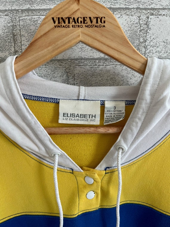 Vintage 90's Elisabeth Liz Claiborne Hoodie Sweat… - image 4