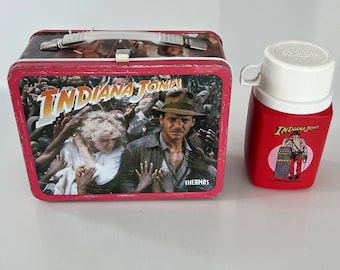 Vintage 1984 Indiana Jones Lunchbox with Thermos