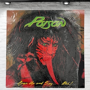 Vintage 1988 Poison Open Up and Say Ahh! Vinyl Album