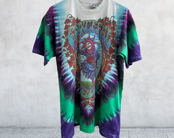 Vintage 1993 Grateful Dead Charles Everard Campbell Tie Dye Liquid Blue T-shirt. XL
