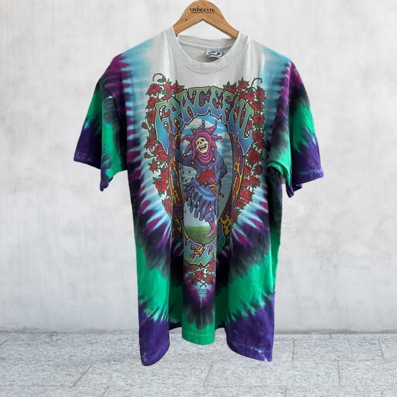 vintage 1993 Grateful Dead タイダイ 長袖Tシャツ L Vintage 1993 Grateful Dead Charles Everard Campbell Tie Dye Liquid