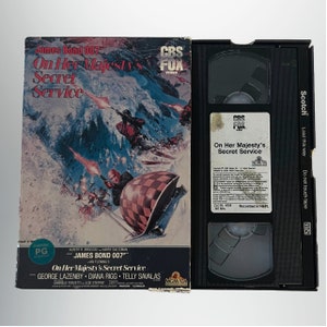 Vintage 1983 James Bond On Her Majesty&#39;s Secret Service Side Draw VHS