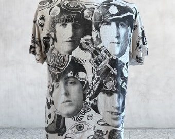 T-shirt Junk Food Beatles - Taille M - Occasion Très Bon état - Graphic Print