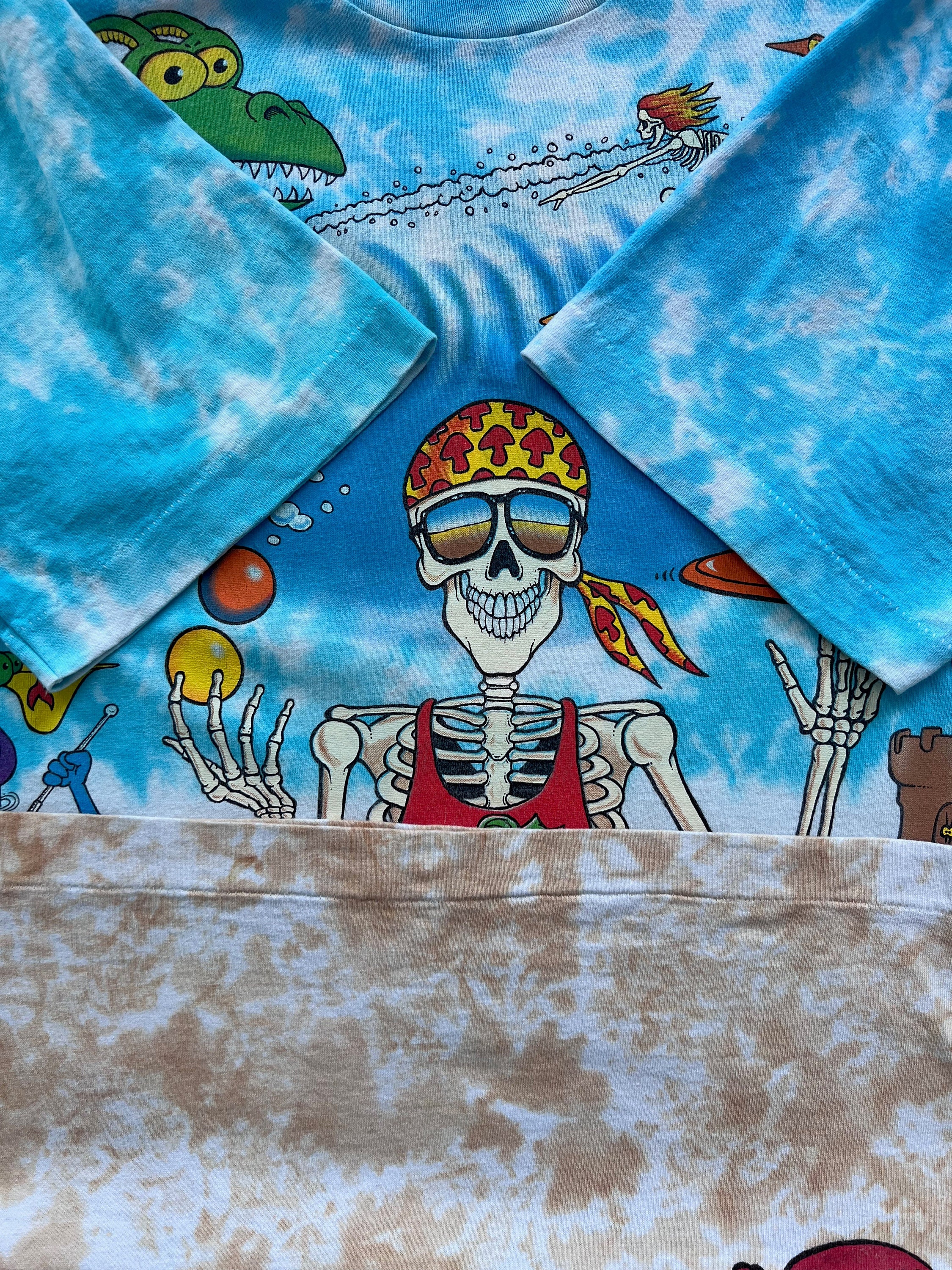 Rare vintage 1992 Joey Mars Liquid Blue tie dye Multi Color shirt 