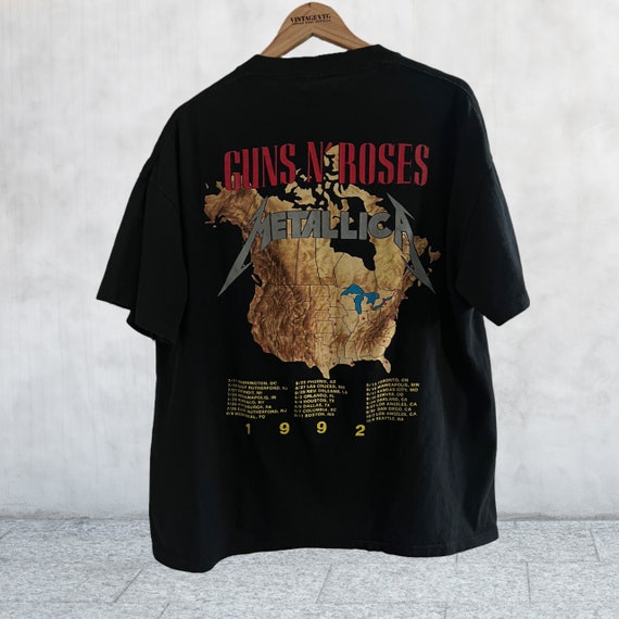 Vintage Metallica Guns N Roses 1992 T-shirt. XL - Etsy