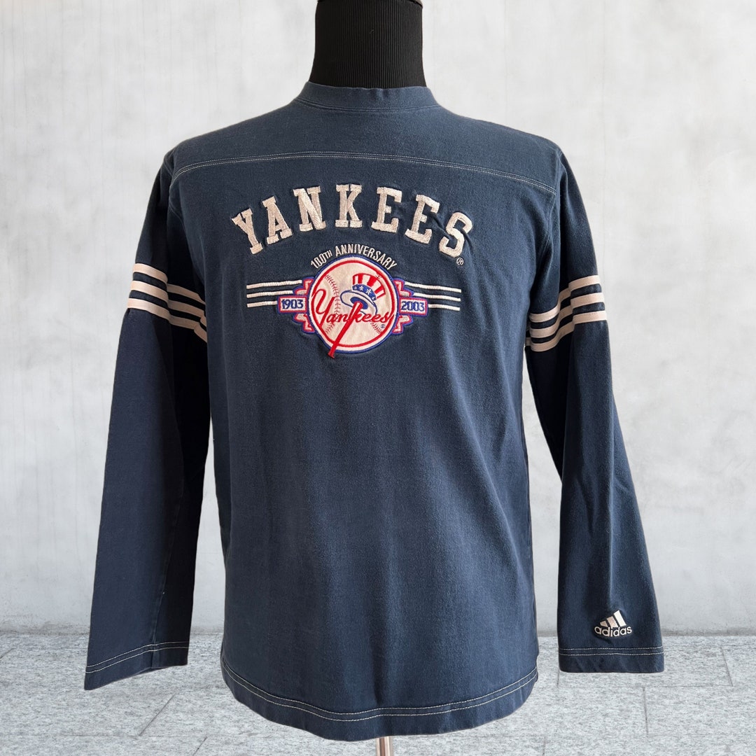 Vintage Adidas Yankees Embroidered 100th Anniversary - Etsy