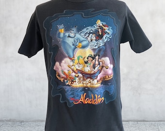Rare Vintage Disney Aladdin T-shirt. Black Medium