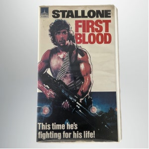 Vintage 1982 Original First Release EMI Rambo First Blood Clamshell VHS