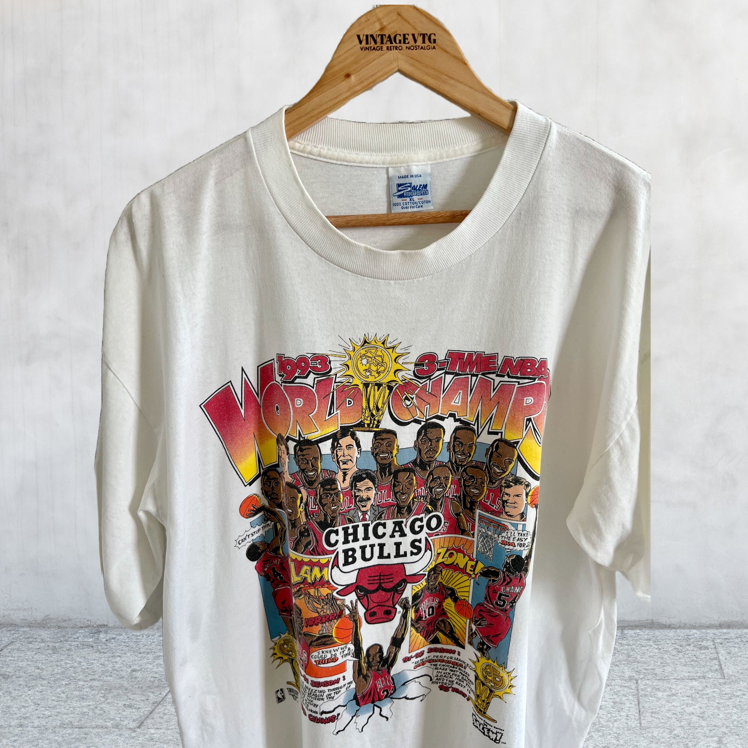 特別価格 1993 Vintage Chicago Champs World NBA Time 3 Bulls ウェア