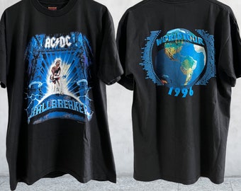 ACDC Skewed Checkerboard Bolt T-Shirt - Unisex Adult Cotton Tee