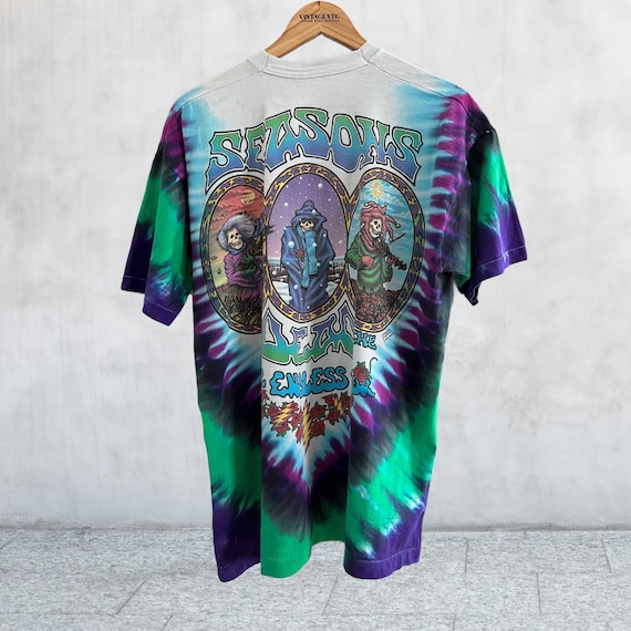 vintage 1993 Grateful Dead タイダイ 長袖Tシャツ L Vintage 1993 Grateful Dead Charles Everard Campbell Tie Dye Liquid
