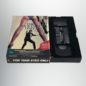 Vintage 1983 James Bond For Your Eyes Only Side Draw VHS