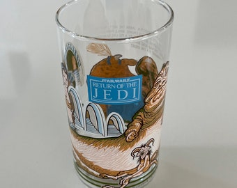 Vintage 1983 Burger King Return Of The Jedi Jabba Collectible Drinking Glass