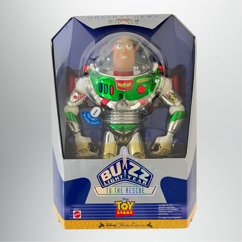 VTG 1998 Buzz Lightyear special Christmas edition Action Figure New in Box