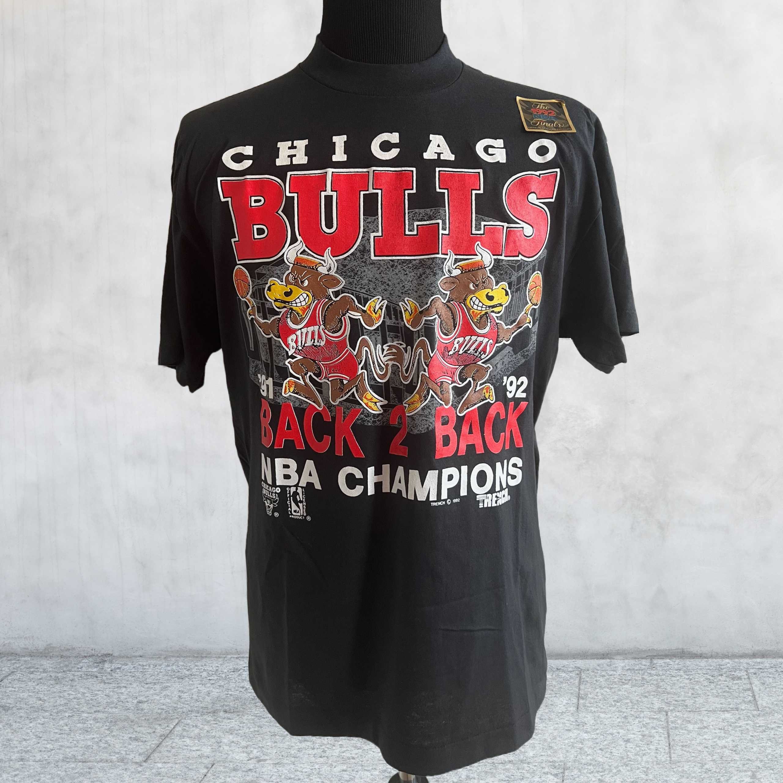 Vintage Chicago Bulls Sweatshirt Adult LARGE Back 2 91 & 92 NBA