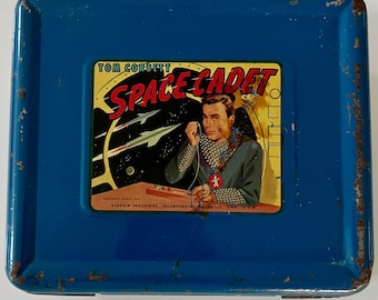 Rare Vintage 1952 Tom Corbett Space Cadet Lunch Box with Thermos