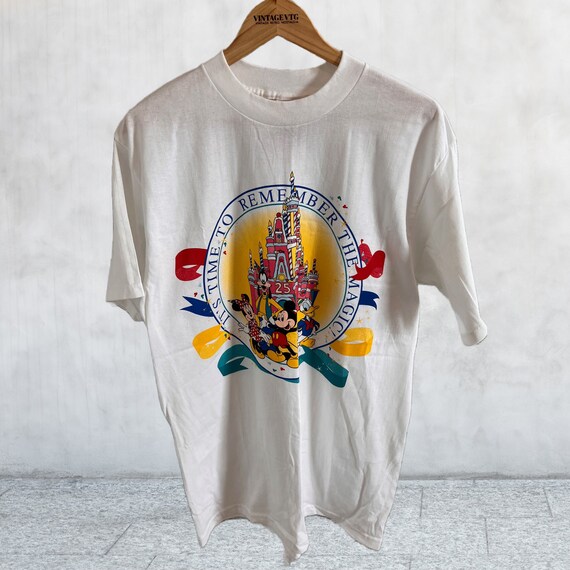 Vintage 90s Disney World 25th Anniversary T-shirt. New Without Tag