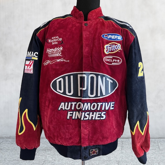 DU PONT NASCARジャケット サイン入り Chase Authentic JH Winston Cup Dupont Nascar #24 Leather