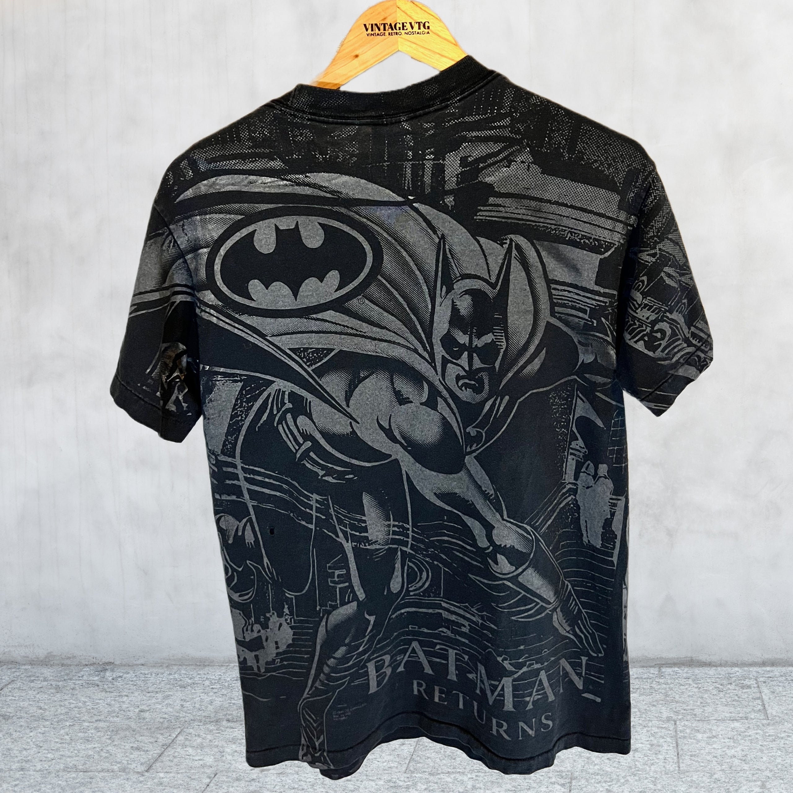 こ*う様 鬼フェード 80s Batman Vintage Tee バットマン USA製 89年 BATMAN Print S/S Tee 黒 L 80s バットマン Tシャツ