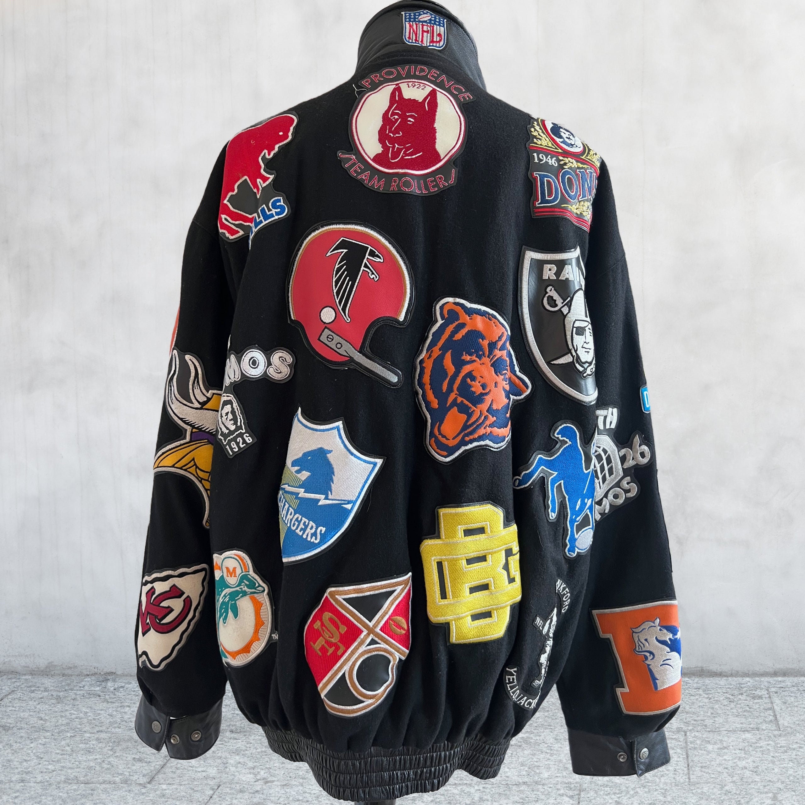 Vintage Jeff Hamilton, Rebook, NFL Patch Wool and Leather Vintage Jeff Hamilton, Rebook, NFL Patch Wool and Leather