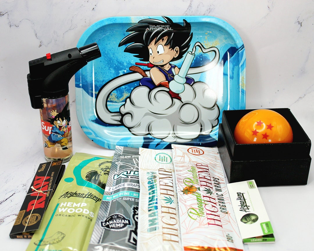 Dragon Ball Z Goku Backwoods Rolling Tray Grinder Torch Etsy