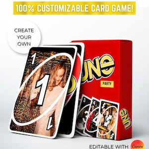 Plantilla de naipes personalizable: naipes de póquer imprimibles, plantillas de Canva, diseño de naipes personalizado, descarga instantánea