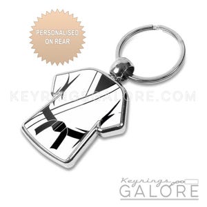 Personalised Judo Karate Jiu Jitsu Kickboxing Taekwondo Aikido Keyring, Any name, Any Belt Colour