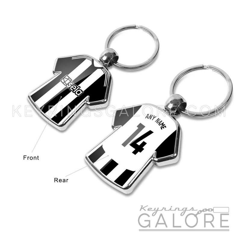 Newcastle United Home Shirt Key chain, Double Sided, Any Name & Number image 2