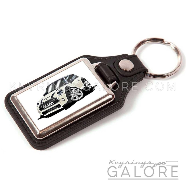 Mini Cooper S F56 Caricature Keyring, Leather Look Design. - Etsy