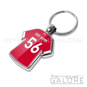 Porte-clés personnalisé pour les fans du Liverpool FC, modèle de maillot de l'équipe 25-26 recto-verso recto-verso, n'importe quel nom, n'importe quel numéro