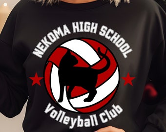 Nekoma High School Volleyball Sweater, Cozy Haikyuu Fan Sweatshirt, Haikyuu Fashion