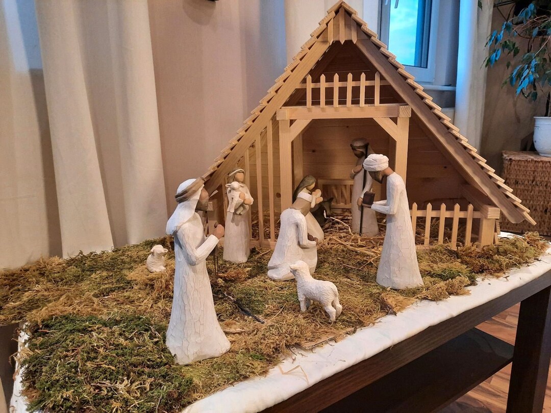 Christmas Nativity Scene Willow Tree Nativity Scene Nativity Etsy