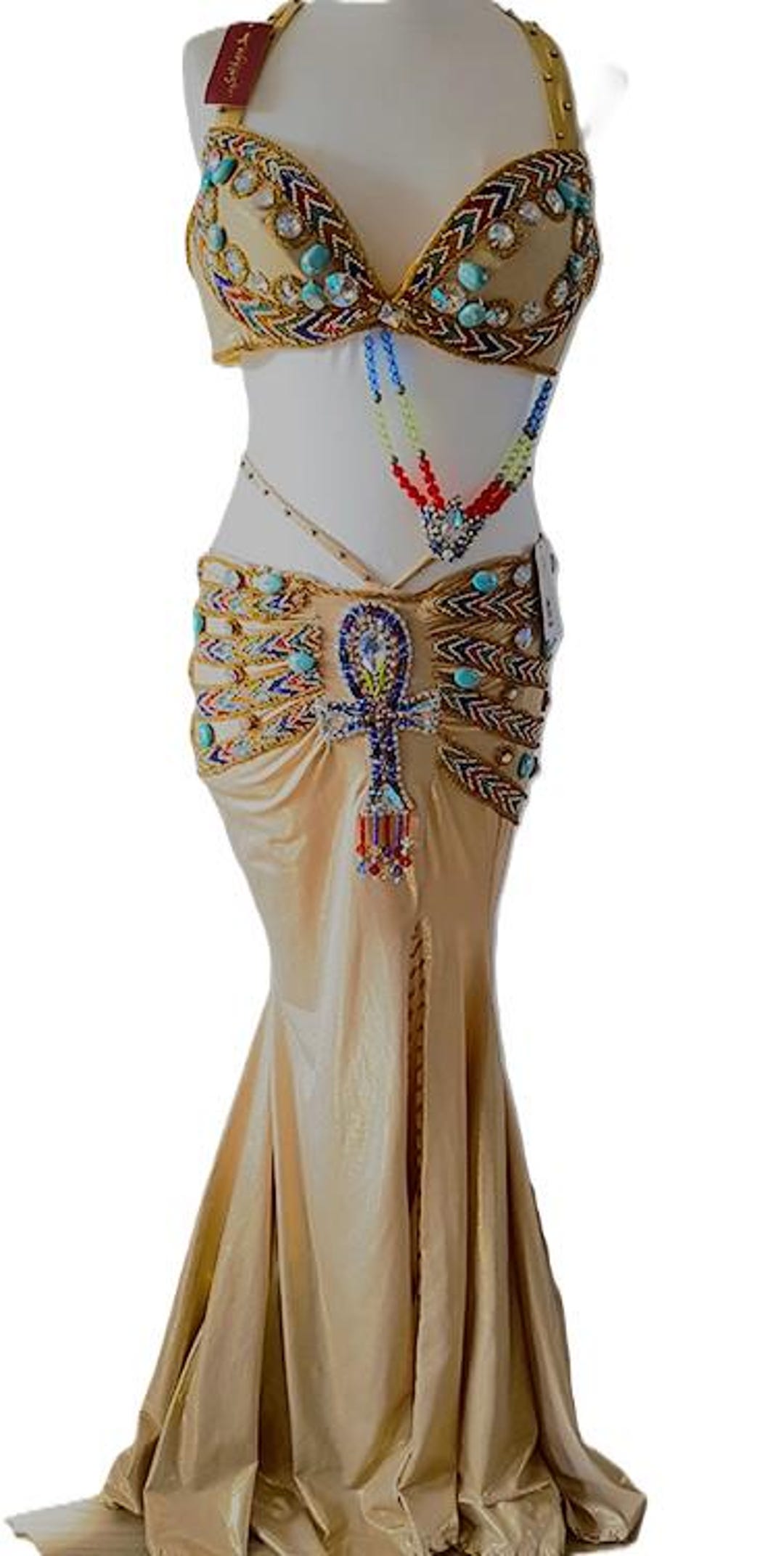 Belly Dance Costume in Egyptian Style - Etsy Israel