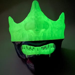 Glow-in-the-Dark Oni-Inspired 3D Printed Mask