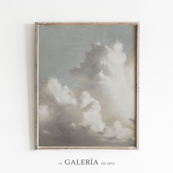 Cloud Print | Vintage Art | Sky Painting