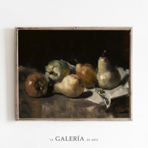 Kitchen Decor | Pear Print | Fruit Still Life Painting