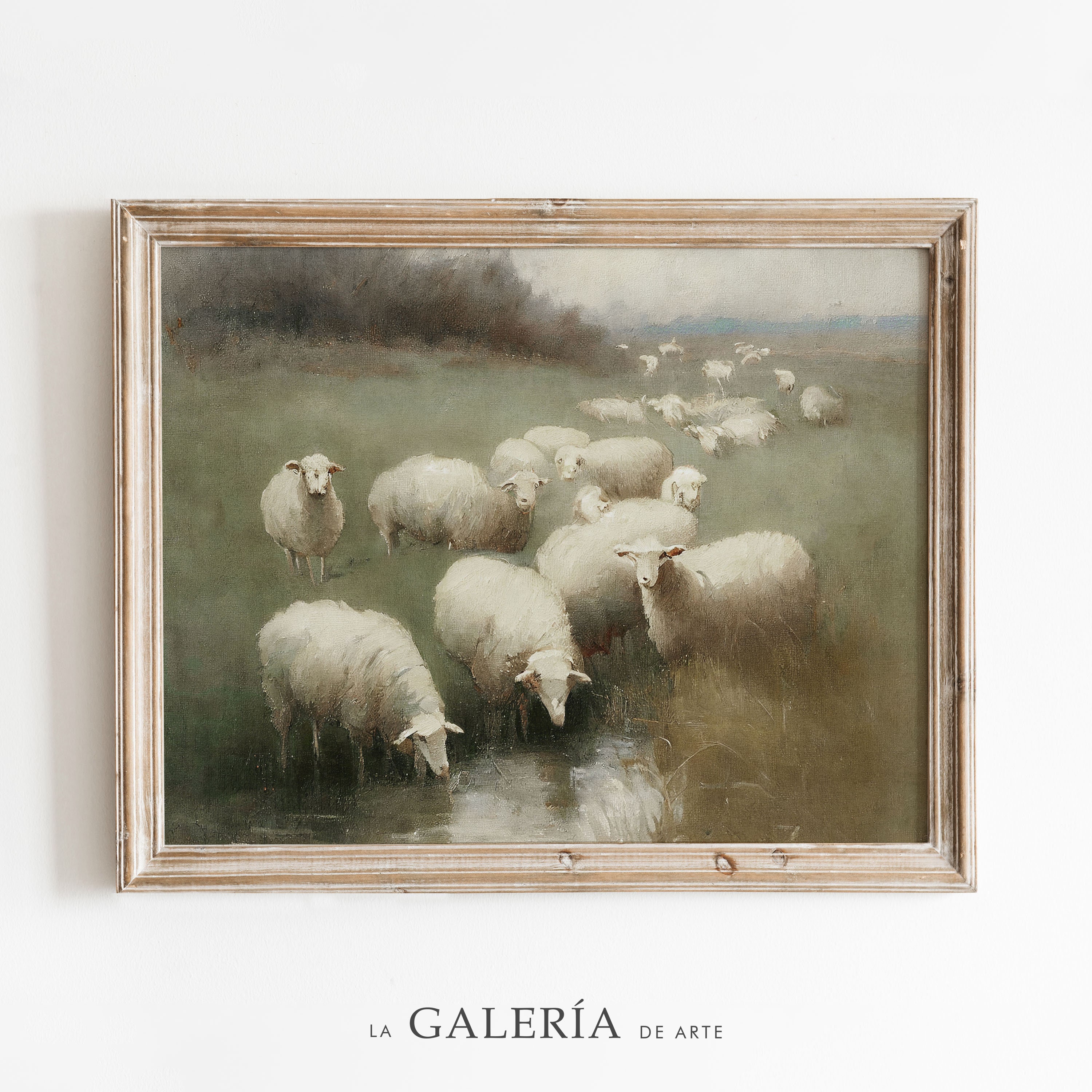 Sheep Painting | Farmhouse Wall Art | Farm Animal Print - Etsy
